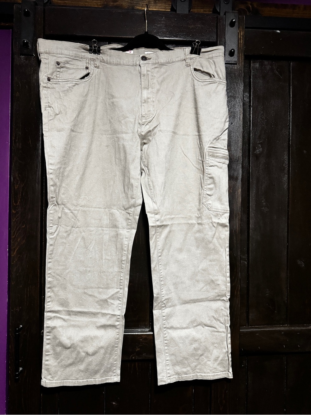 Izod Men's Beige Cargo Pants with Side Pocket